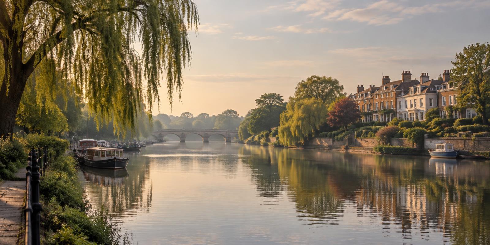 The River Thames at Richmond in early morning light